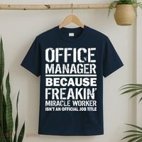 Office Manager Miracle Worker Job Title T-Shirt thumb 2