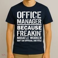 Office Manager Miracle Worker Job Title T-Shirt thumb 3
