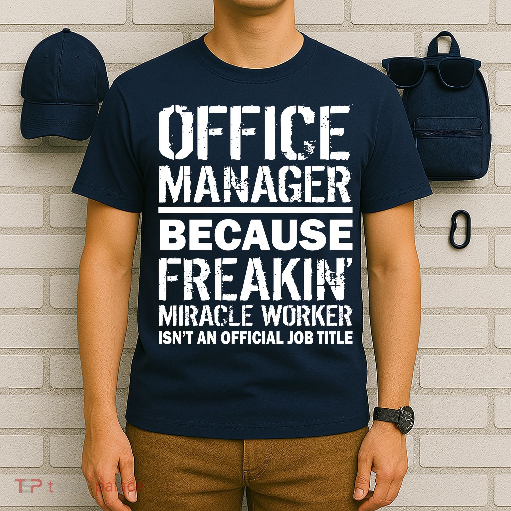 Office Manager Miracle Worker Job Title T-Shirt