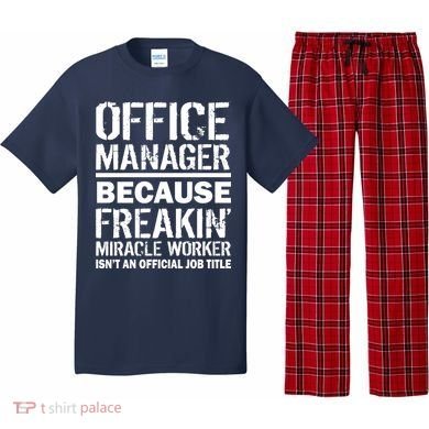 Office Manager Miracle Worker Job Title Pajama Set