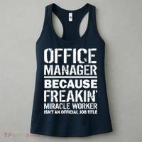 Office Manager Miracle Worker Job Title Women's Tank Top thumb 3