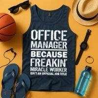 Office Manager Miracle Worker Job Title Tank Top thumb 4