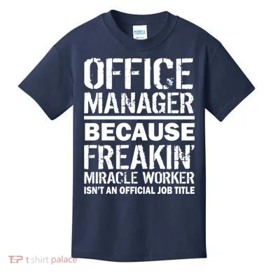 Office Manager Miracle Worker Job Title Kids T-Shirt