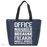Office Manager Miracle Worker Job Title Tote Bag thumb 0