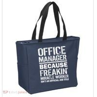 Office Manager Miracle Worker Job Title Tote Bag thumb 2