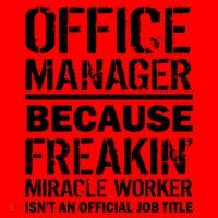Office Manager Miracle Worker Job Title Santa Hat thumb 1