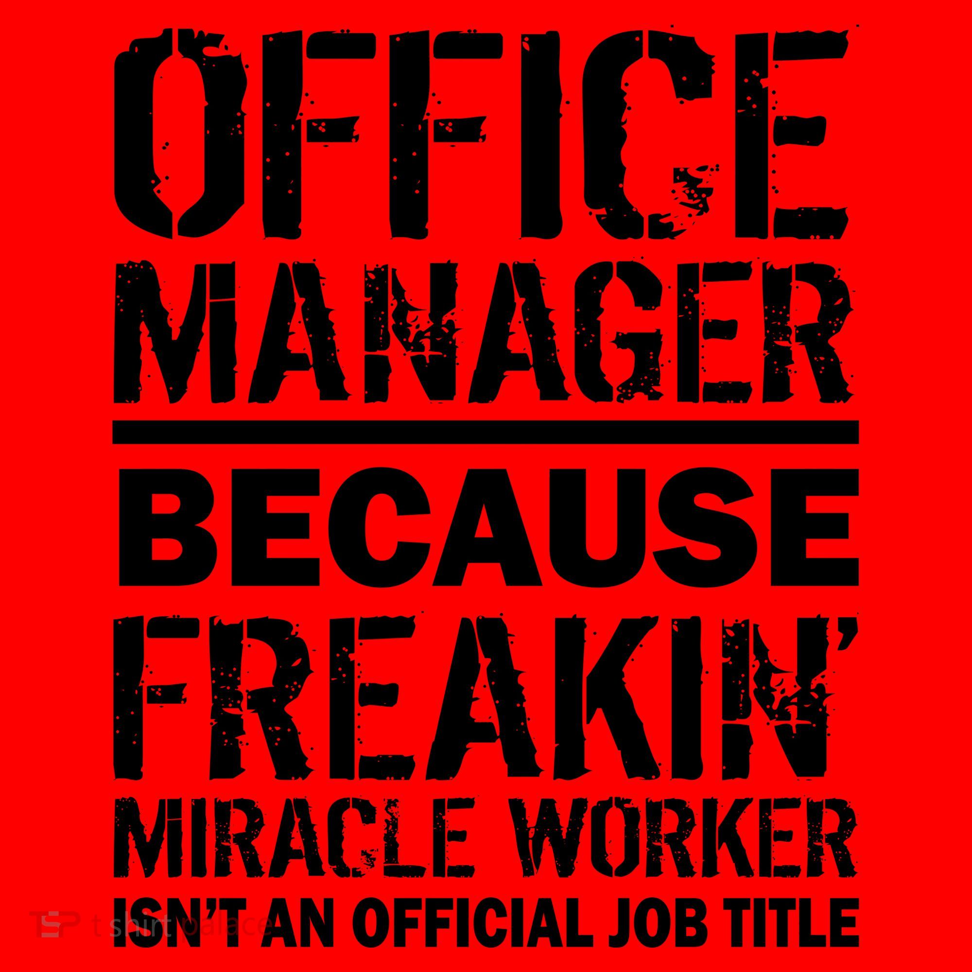 Office Manager Miracle Worker Job Title Santa Hat