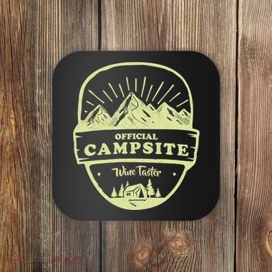 Official Campsite Wine Taster Coaster
