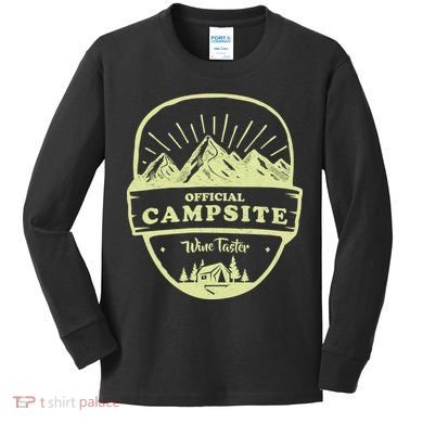 Official Campsite Wine Taster Kids Long Sleeve Shirt