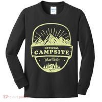 Official Campsite Wine Taster Kids Long Sleeve Shirt thumb 0