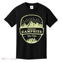 Official Campsite Wine Taster Kids T-Shirt thumb 0