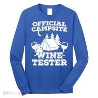 Official Campsite Wine Tester Long Sleeve Shirt thumb 0
