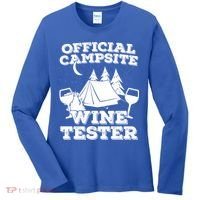 Official Campsite Wine Tester Women's Long Sleeve Shirt thumb 0