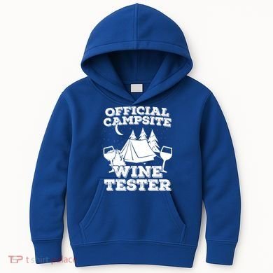 Official Campsite Wine Tester Kids Hoodie