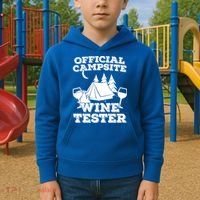 Official Campsite Wine Tester Kids Hoodie thumb 2