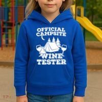 Official Campsite Wine Tester Kids Hoodie thumb 3