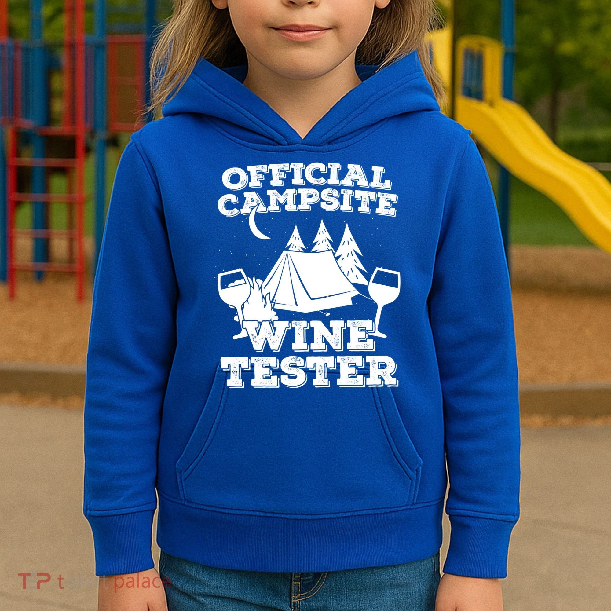 Official Campsite Wine Tester Kids Hoodie