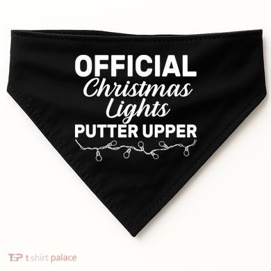 Official Christmas Light Putter Upper USA-Made Doggie Bandana