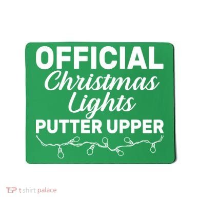 Official Christmas Light Putter Upper Mousepad