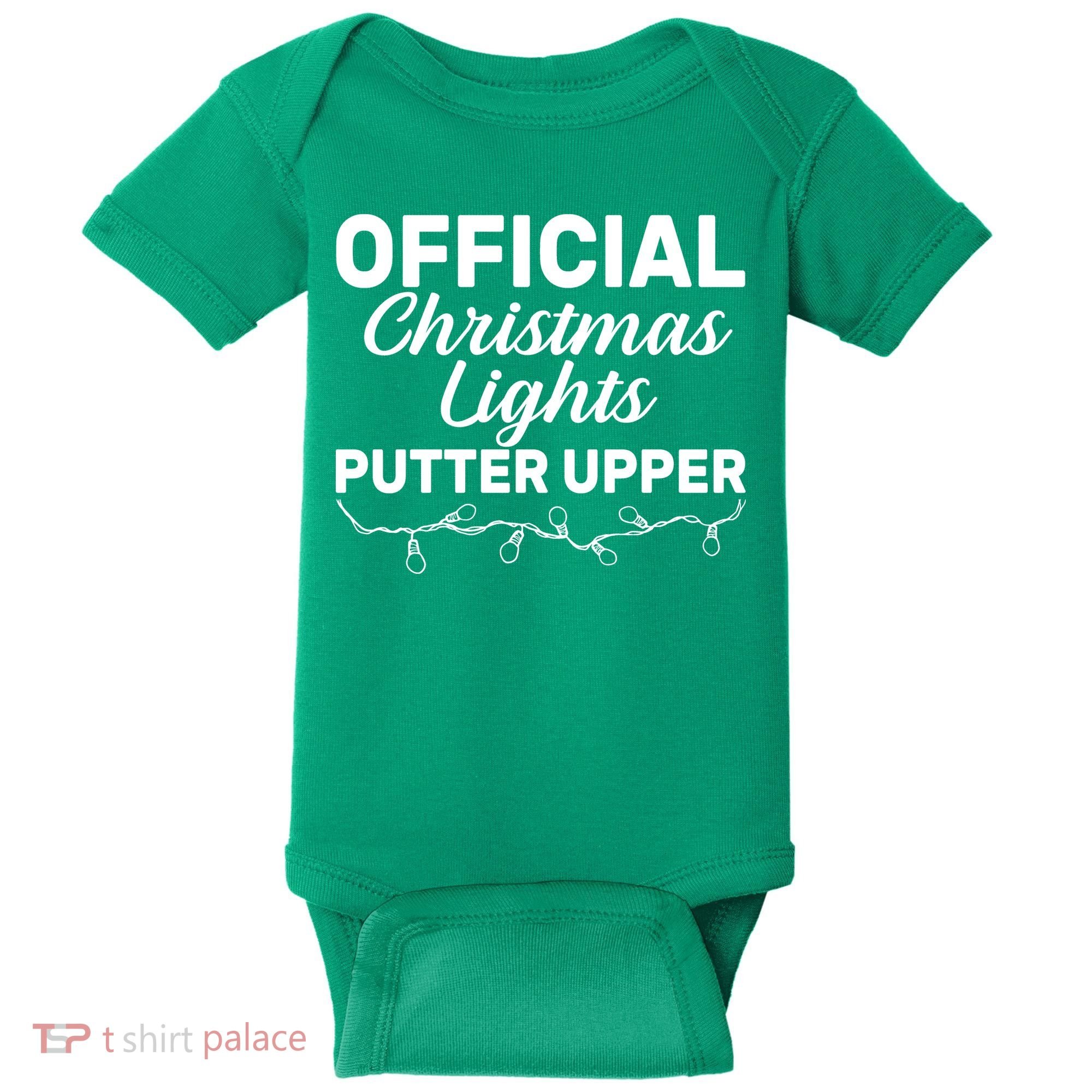 Official Christmas Light Putter Upper Baby Bodysuit