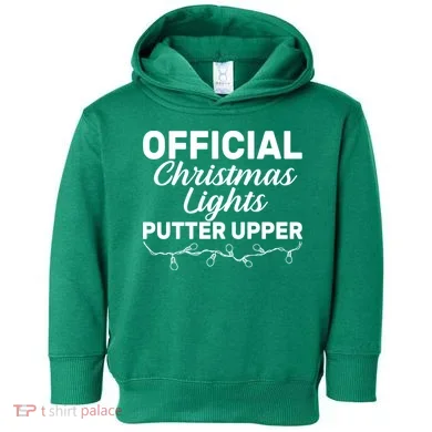 Official Christmas Light Putter Upper Toddler Hoodie