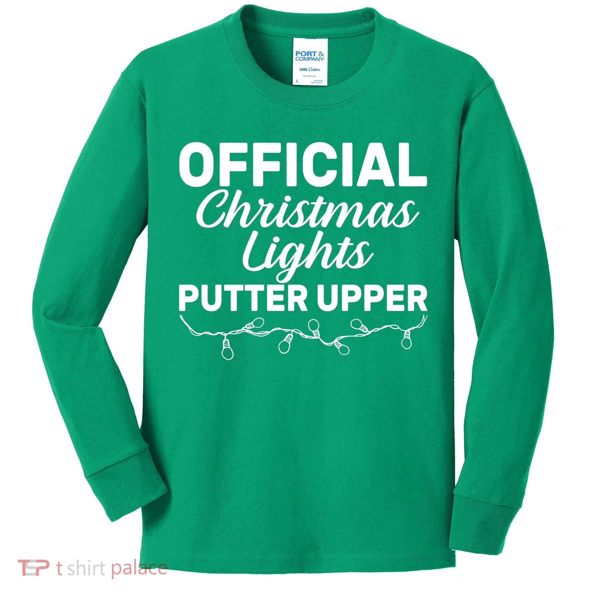 Official Christmas Light Putter Upper Kids Long Sleeve Shirt