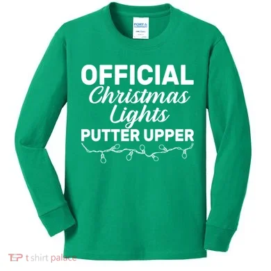 Official Christmas Light Putter Upper Kids Long Sleeve Shirt