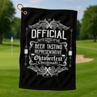 Official Cincinnati Oktoberfest Beer Tasting Representative Golf Towel thumb 1