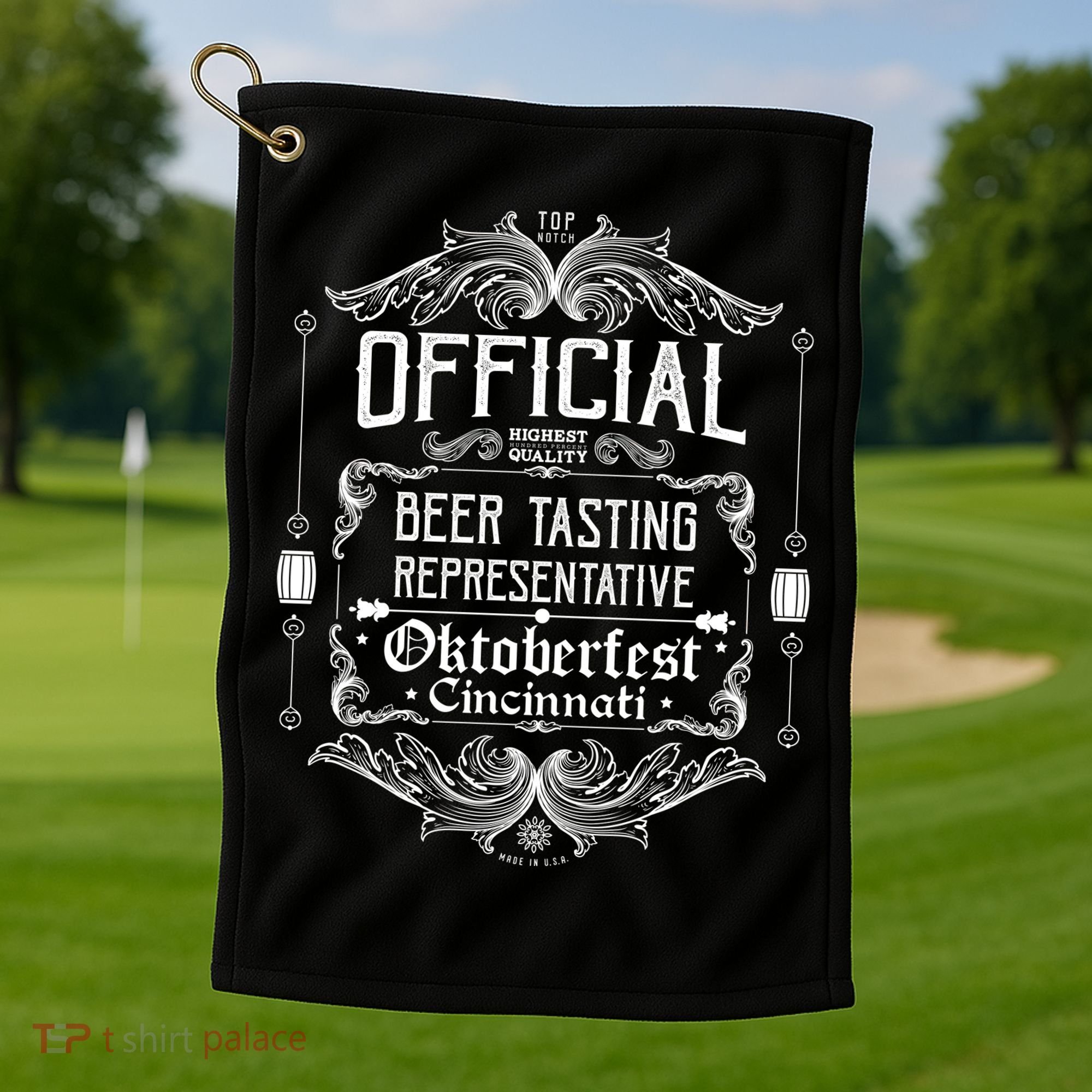 Official Cincinnati Oktoberfest Beer Tasting Representative Golf Towel