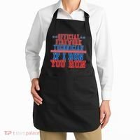 Official Firework Technician If I Run You Run 4th of July Apron thumb 2