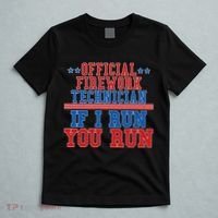 Official Firework Technician If I Run You Run 4th of July T-Shirt thumb 5