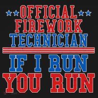 Official Firework Technician If I Run You Run 4th of July Ornament thumb 1