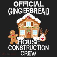 Official Gingerbread House Construction Crew 7 Panel Mesh Trucker Snapback Hat thumb 2