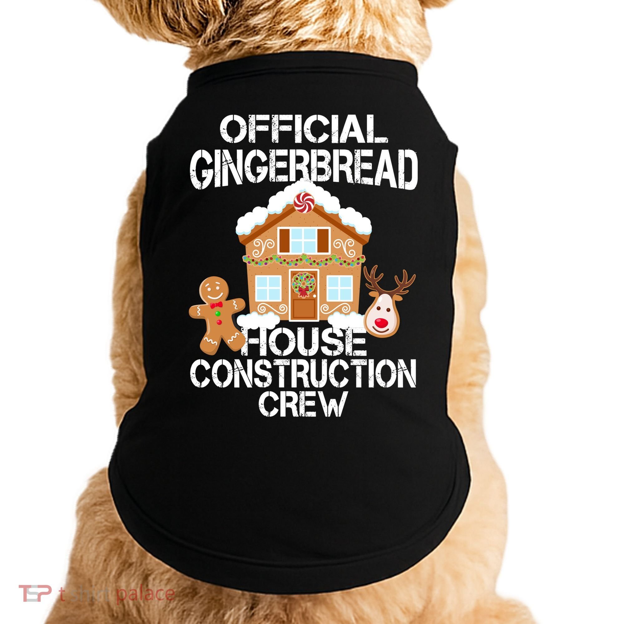 Official Gingerbread House Construction Crew Doggie Tank