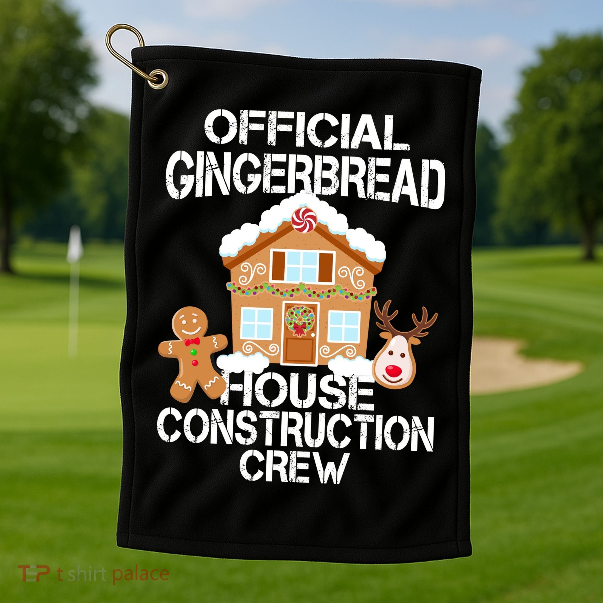 Official Gingerbread House Construction Crew Golf Towel