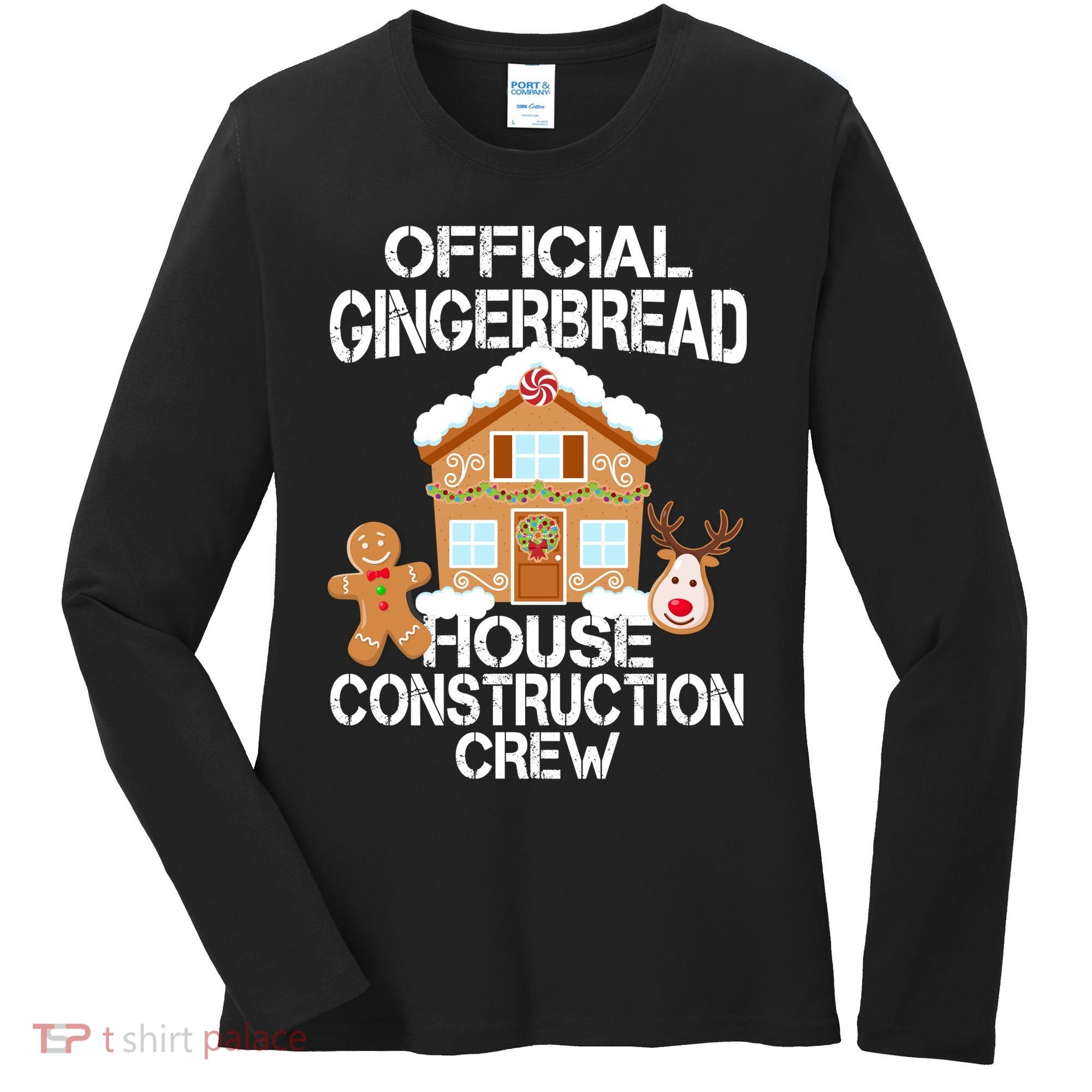 Official Gingerbread House Construction Crew Women's Long Sleeve Shirt