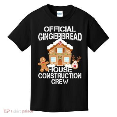 Official Gingerbread House Construction Crew Kids T-Shirt
