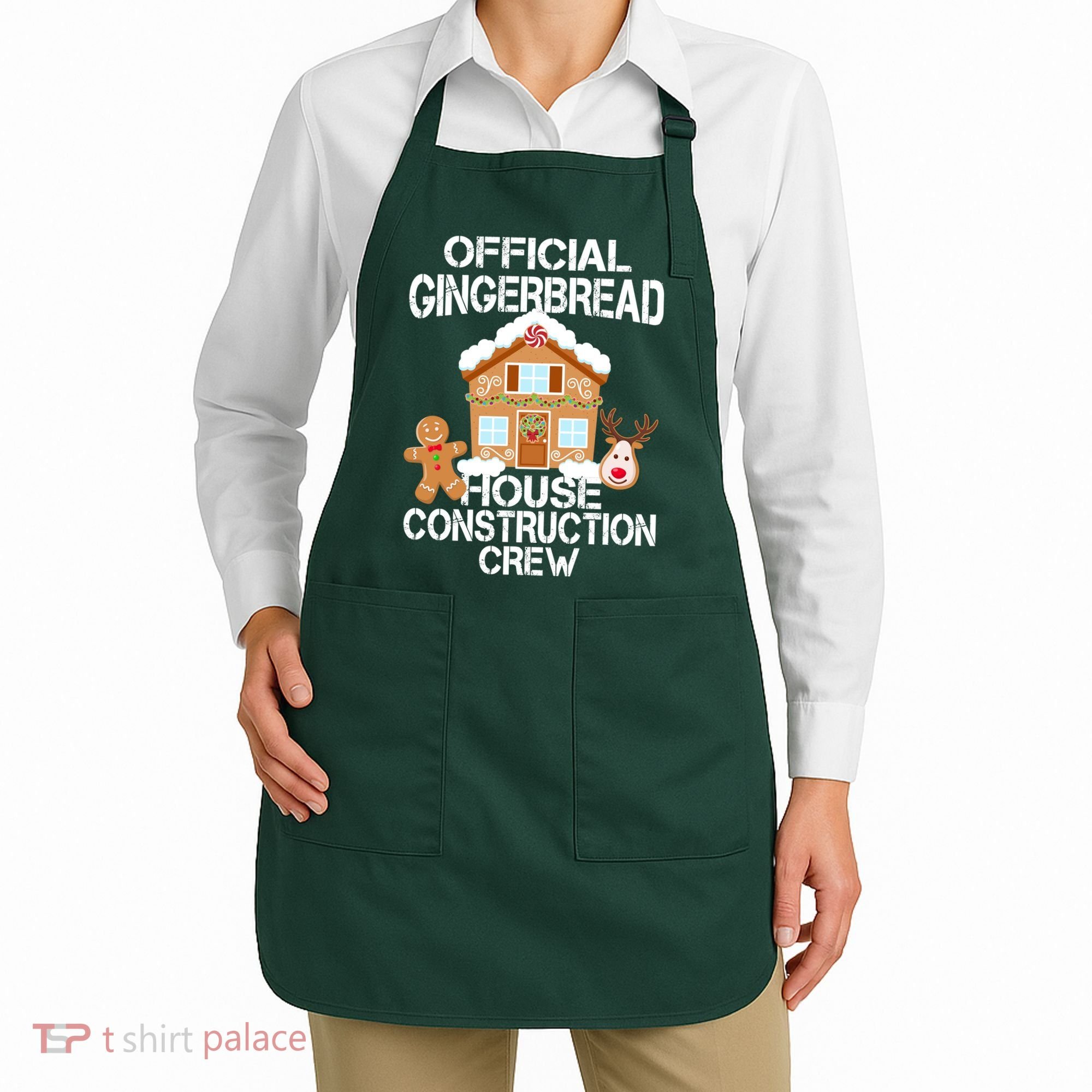 Official Gingerbread House Construction Crew Apron