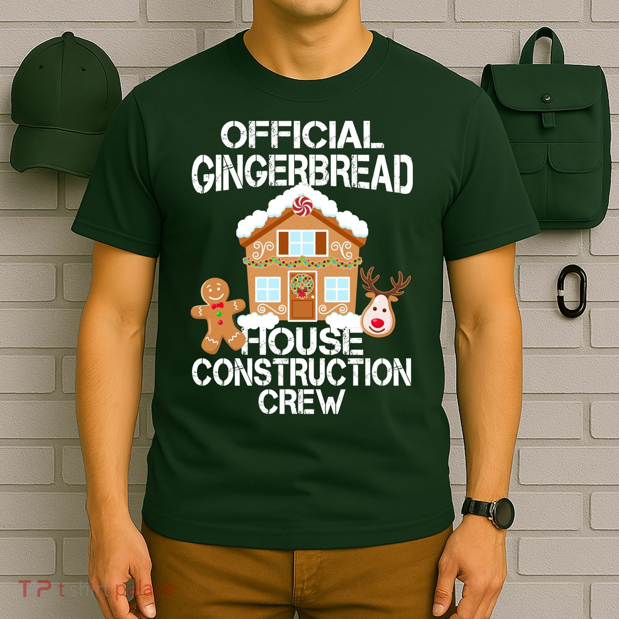 Official Gingerbread House Construction Crew T-Shirt