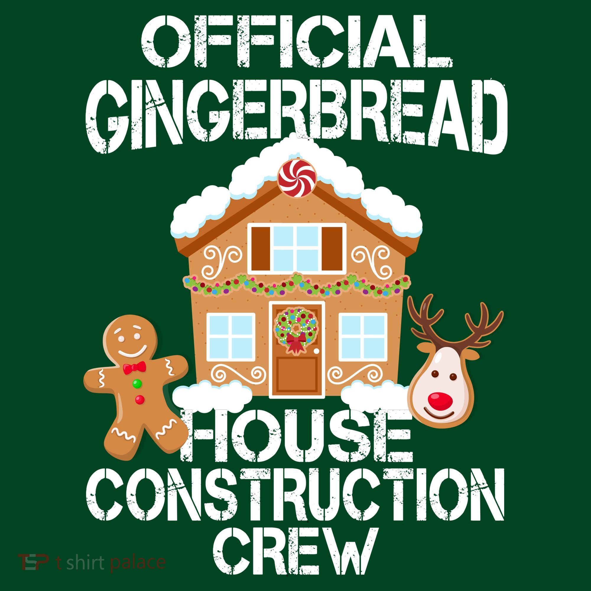 Official Gingerbread House Construction Crew Coaster