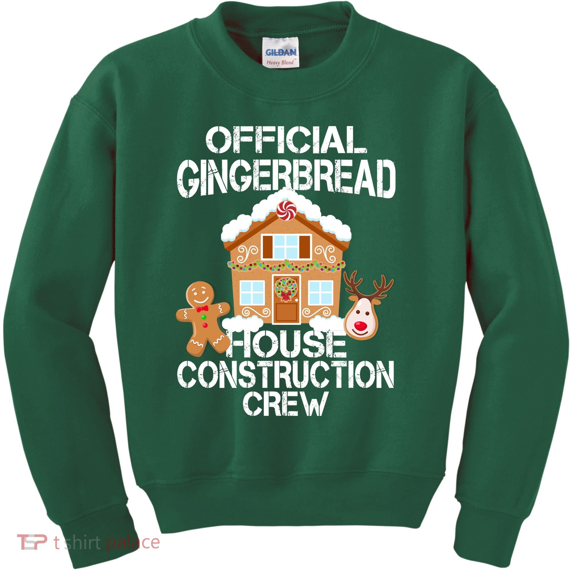 Official Gingerbread House Construction Crew Kids Sweatshirt