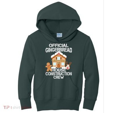 Official Gingerbread House Construction Crew Kids Hoodie
