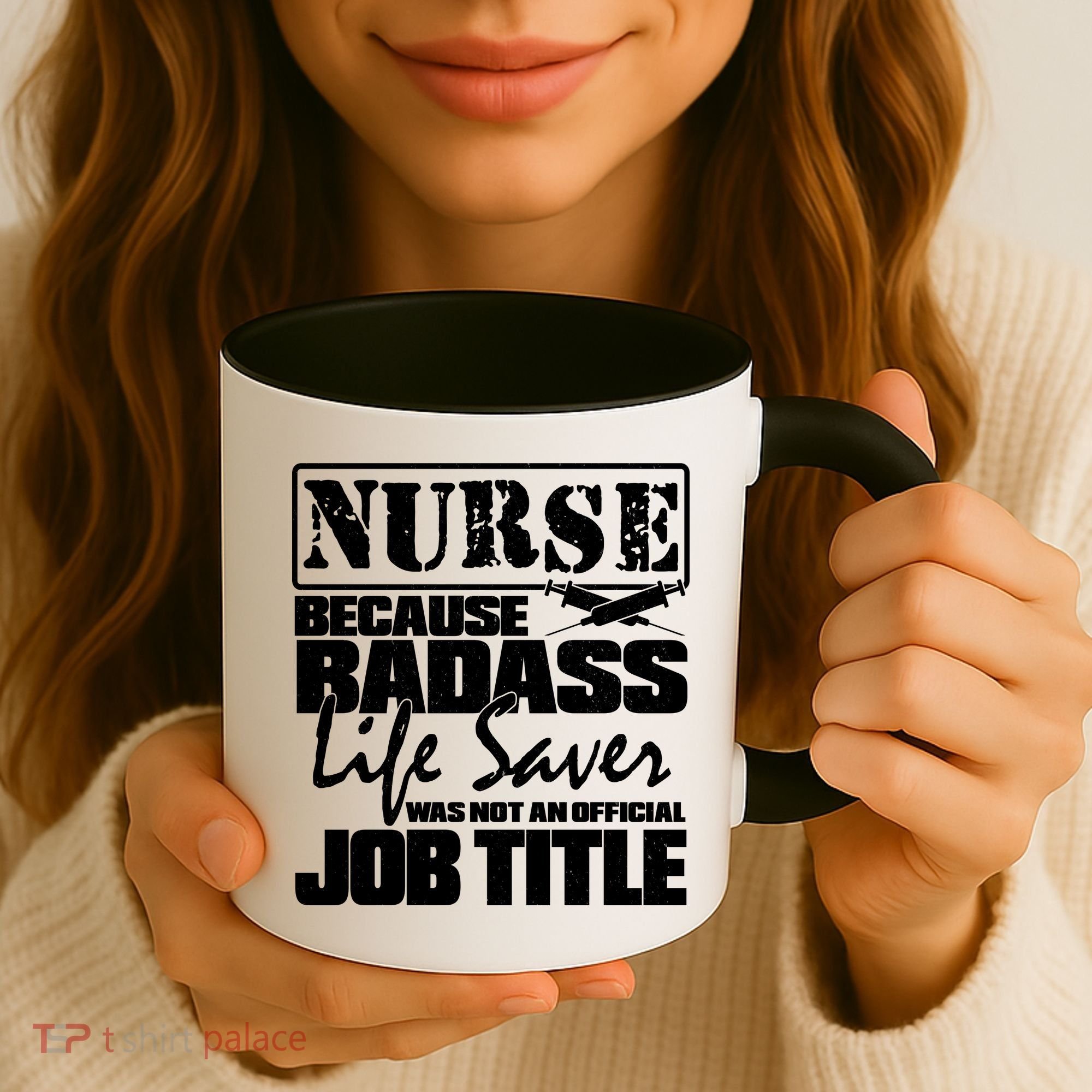 Official Job Title Nurse Bad Ass Life Saver Coffee Mug