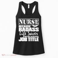 Official Job Title Nurse Bad Ass Life Saver Women's Tank Top thumb 0
