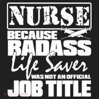 Official Job Title Nurse Bad Ass Life Saver Hat thumb 2