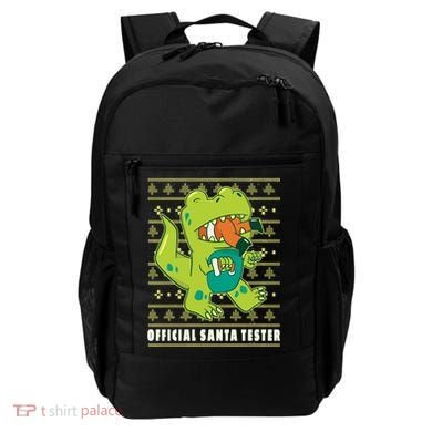 Official Santa Tester Dino Ugly Christmas Backpack