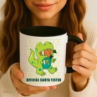 Official Santa Tester Dino Ugly Christmas Coffee Mug thumb 3