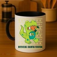 Official Santa Tester Dino Ugly Christmas Coffee Mug thumb 4