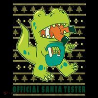Official Santa Tester Dino Ugly Christmas Coffee Mug thumb 5