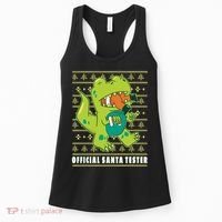 Official Santa Tester Dino Ugly Christmas Women's Tank Top thumb 0